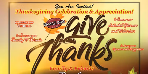 Thanksgiving Celebration & Appreciation Party!