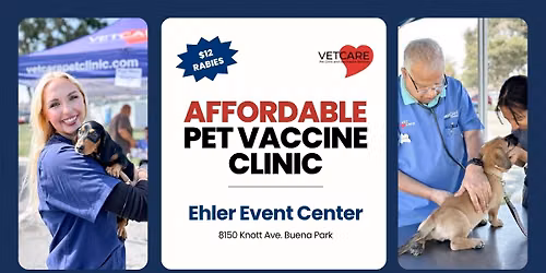 Affordable Pet Vaccine Clinic | Buena Park | Thursday, July 9, 2026