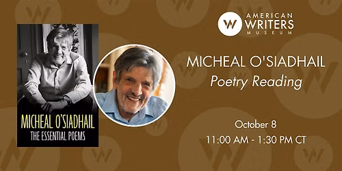 Micheal O'Siadhail - Poetry Reading with Q&A