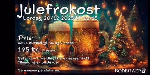Julefrokost 20/12-25