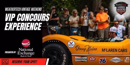 WeatherTech Vintage Weekend VIP Concours Experience