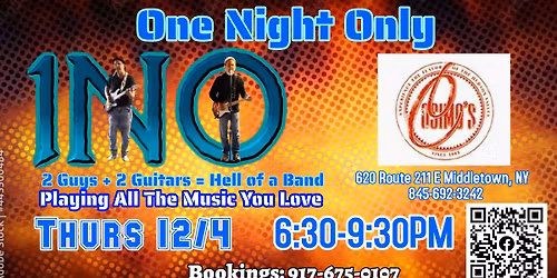 One Night Only back at Cosimo's !