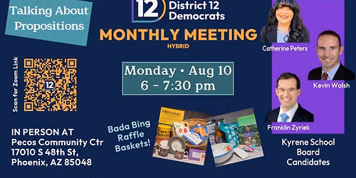 \ud83c\udf0a LD12 Dems Hybrid Monthly Meeting
