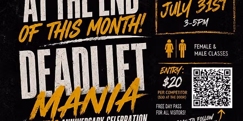 Deadlift Mania (4yr Re Grand Opening)