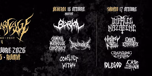 ROME CARNAGE EXTREME FEST 2026