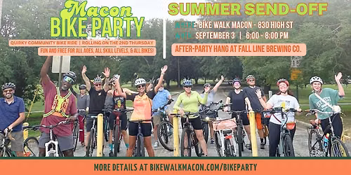 Macon Bike Party: Summer Send-Off 