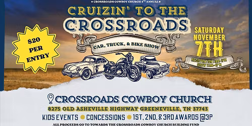 Cruzin\u2019 to the Crossroads \u2013 Car, Truck, & Bike Show \ud83c\udfcd\ufe0f\ud83d\ude97 \ud83d\udefb