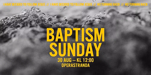 Baptism Sunday