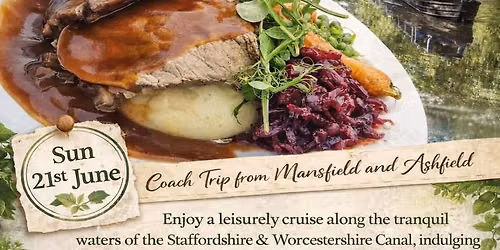 Fathers Day Canal Cruise with Sunday Lunch - Day trip by coach