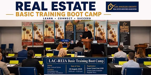 Real Estate Basic Training Boot Camp \u2013 August 29, 2026