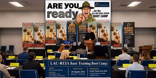 Real Estate Basic Training Boot Camp \u2013 August 29, 2026