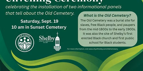 Unveiling Ceremony at the Old Cemetery
