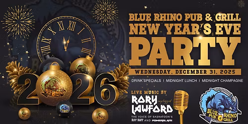 New Year's Eve Party at Blue Rhino featuring Rory Lawford