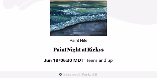 Paint Night in the Park ~ "Seagull Beach"