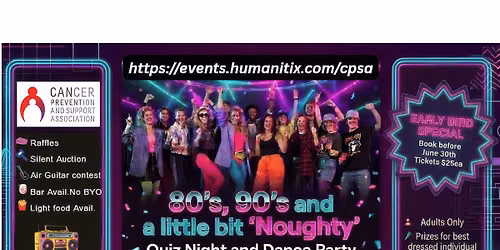CPSA's '80s, 90s and a little bit 'Noughty' Quiz Night and Dance Party