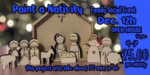 FAMILY EVENT- Painted Nativity Set