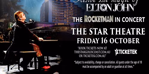 STAR THEATRE Gold Coast - Friday October 16, from 8pm.
