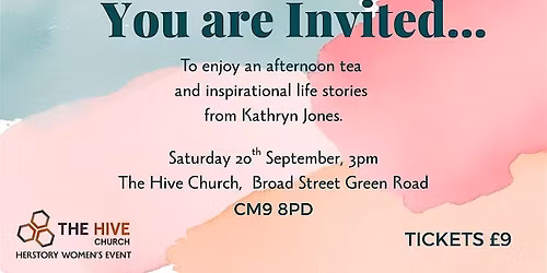 A ladies afternoon tea with inspirational life stories from Joanne Webb.