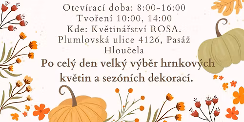 Podzimn\u00ed akce v kv\u011btin\u00e1\u0159stv\u00ed Rosa