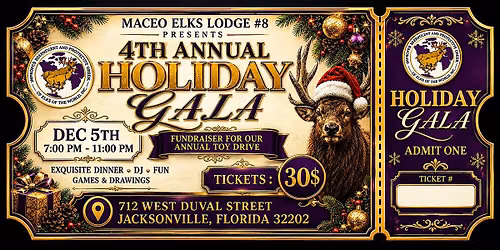 Maceo Elks Lodge #8 4th Annual Holiday Gala