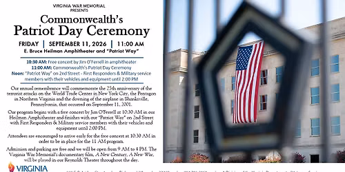Commonwealth\u2019s Patriot Day Ceremony
