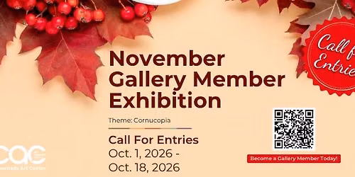 November Gallery Member Exhibition 2026 - Call For Entries
