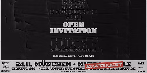Black Rebel Motorcycle Club | M\u00fcnchen - AUSVERKAUFT!