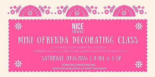 Mini Ofrenda Decorating Class