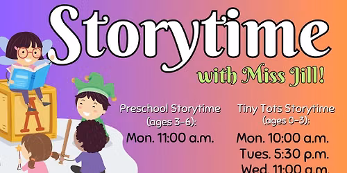 Tiny Tots StoryTime - TUESDAY