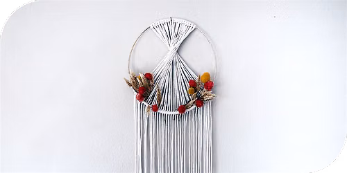 Macram\u00e9 Floral Ring Wall Hanging Workshop