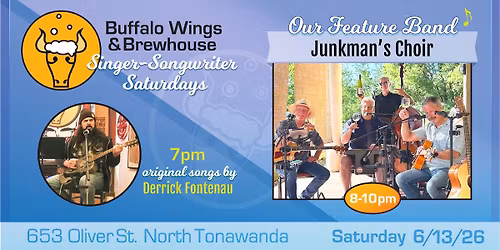 Singer-Songwriter Saturday w\/Junkman's Choir, Derrick Fontenau