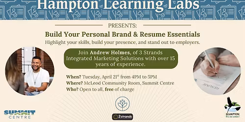 Hampton Learning Lab - Build Your Personal Brand & Resume Essentials