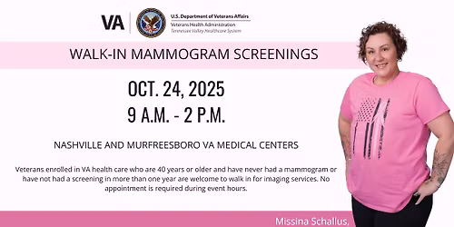 Walk-In Mammogram Screenings for Veterans - Murfreesboro