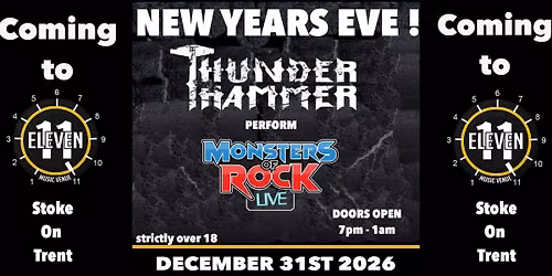 Thunder Hammer THE New years eve partay live at Eleven Stoke