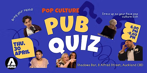 PG Pop Culture Pub Quiz
