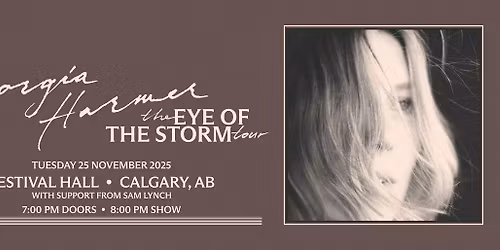 Georgia Harmer: The Eye of the Storm Tour w\/ Sam Lynch \u2013 Nov 25 @ Festival Hall