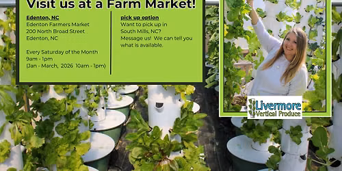 Catch us at the Edenton Farmer's Market