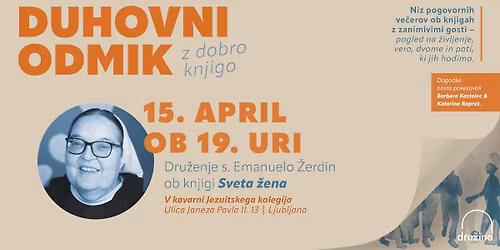Duhovni odmik z dobro knjigo - s. EMANUELA \u017dERDIN