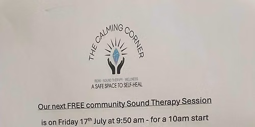 Free community sound therapy session 