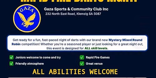 GAZA Sports Club Rapid Fire Darts