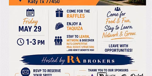 Food, Fun &  Real Estate Hosted by RA Brokers