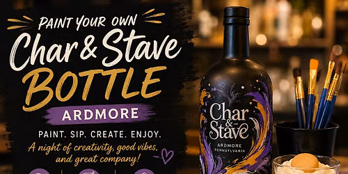 Paint your own Char & Stave Bottle - Ardmore
