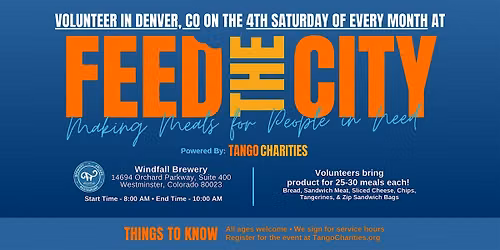 Feed The City Denver: Making Meals for People In Need