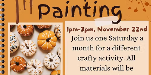 Saturday Craft Club: Foam Pumpkin Painting