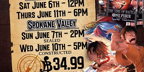 One Piece Card Game OP16 The Time of Battle CONSTRUCTED Release Event at The Comic Book Shop Valley!