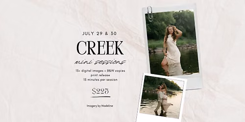Creek Mini Sessions 2026
