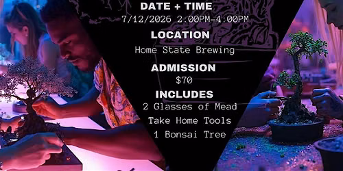 Bonsai & Cheers at Zymarium Meadery | Sicilian Fig Bonsai Tree