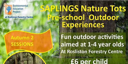 Saplings Nature Tots at Rosliston Forestry Centre- Autumn term 2