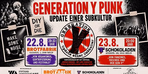 GENERATION Y PUNK \u2013 UPDATE EINER SUBKULTUR: \u201eVon Fanzines, Faschos und der Gen-Y\u201c + Vortrag