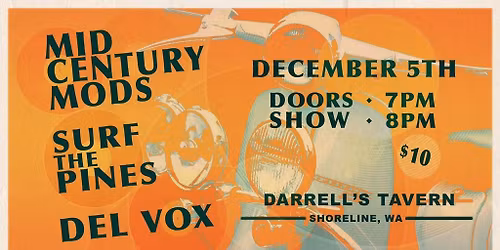 Mid Century Mods, Surf The Pines, Del Vox